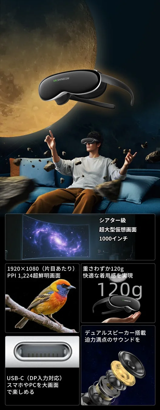 A18ヘッドマウントディスプレイ レビュー | 1000インチ4Kシアターを