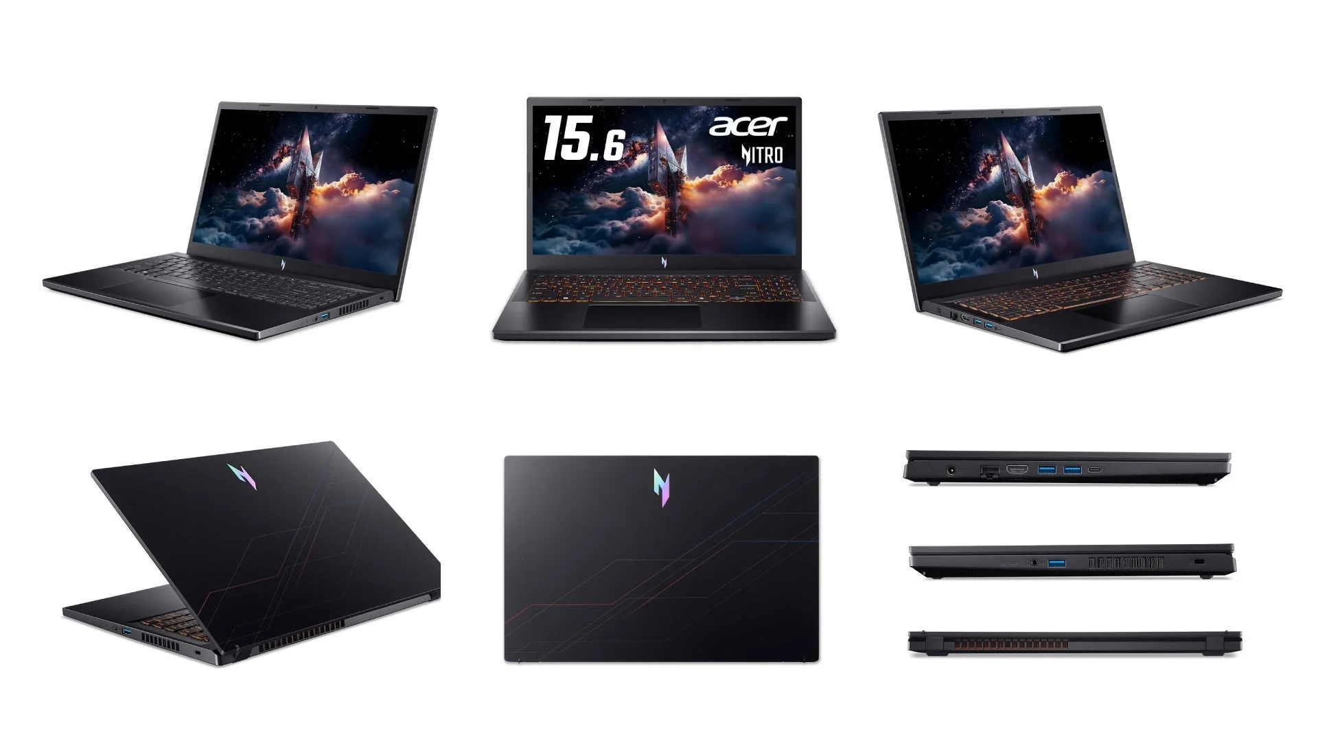 Acer Nitro V 15の様々なアングル